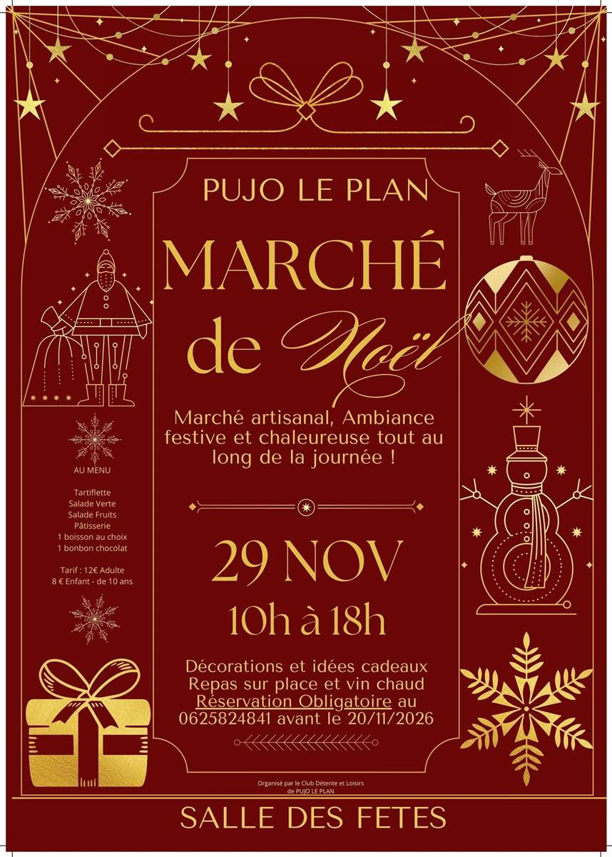 Marché de Noël - Crédit: ©Club Détente et Loisirs Pujo le Plan | CC BY-NC-ND 4.0