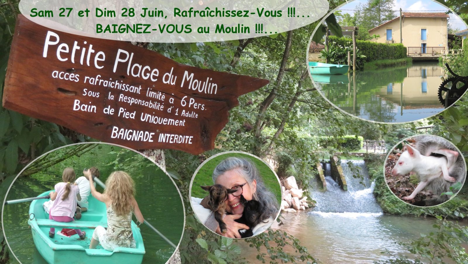 EAU, FRAÎCHEUR et BAIGNADE... au Moulin de Poy ...