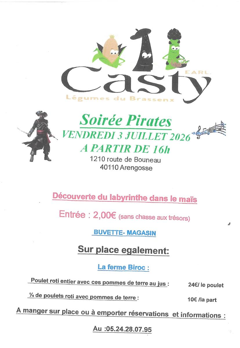 EARL Casty - Soirée Pirates