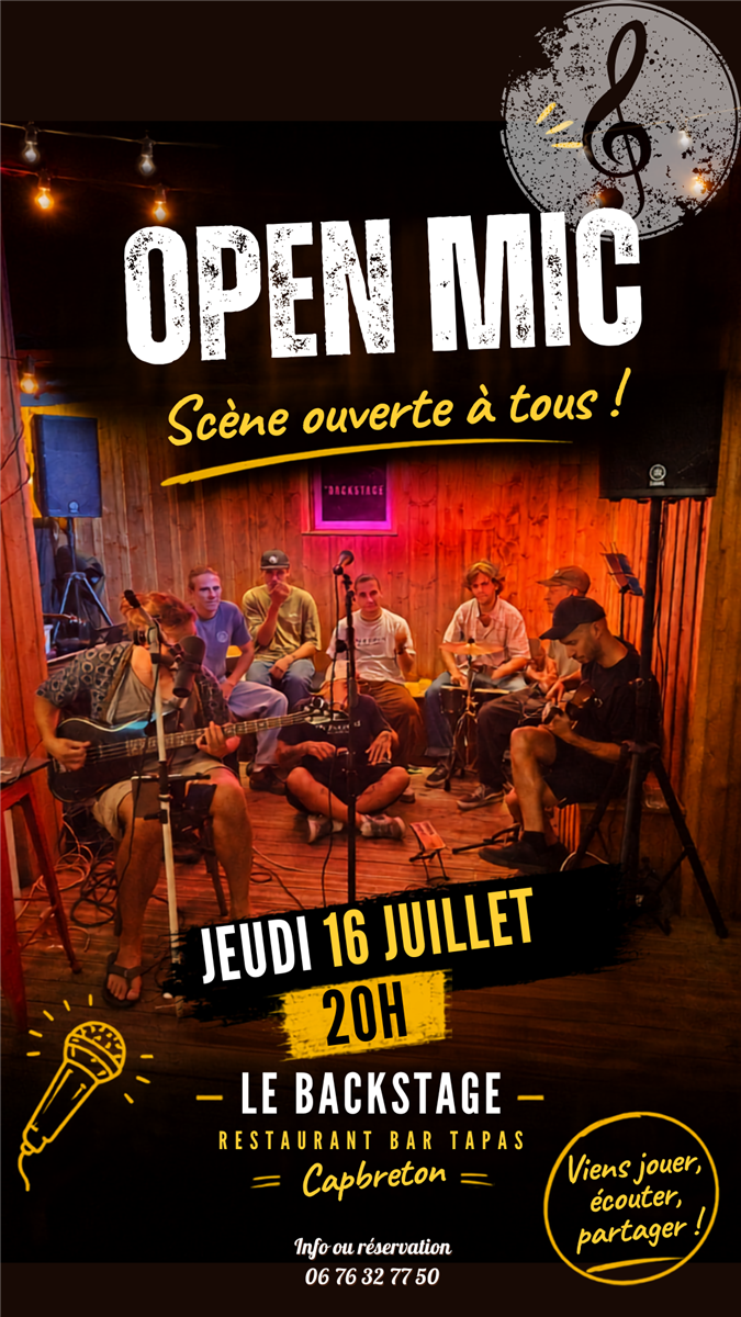 OPEN MIC musical au BACKSTAGE