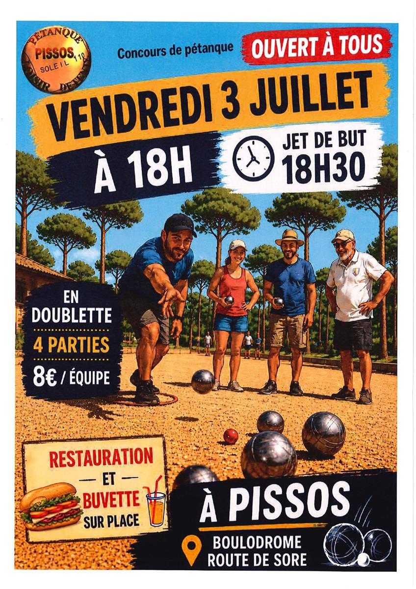 Concours de pétanque en nocturne