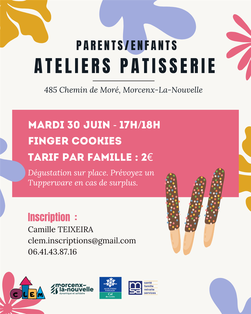 Ateliers patisserie parents/enfants - CLEM