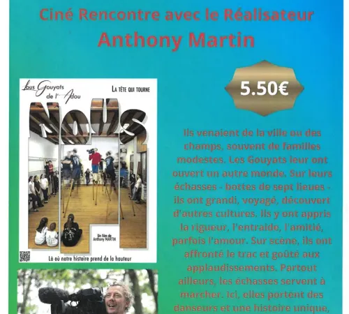 Ciné rencontre avec le réalisateur Anthony Martin