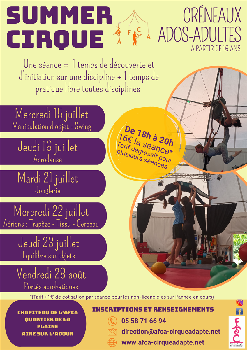 Atelier summer cirque