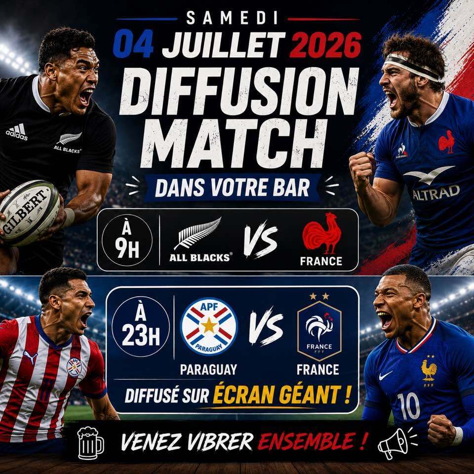 Diffusion match au Comptoir d el'Adour