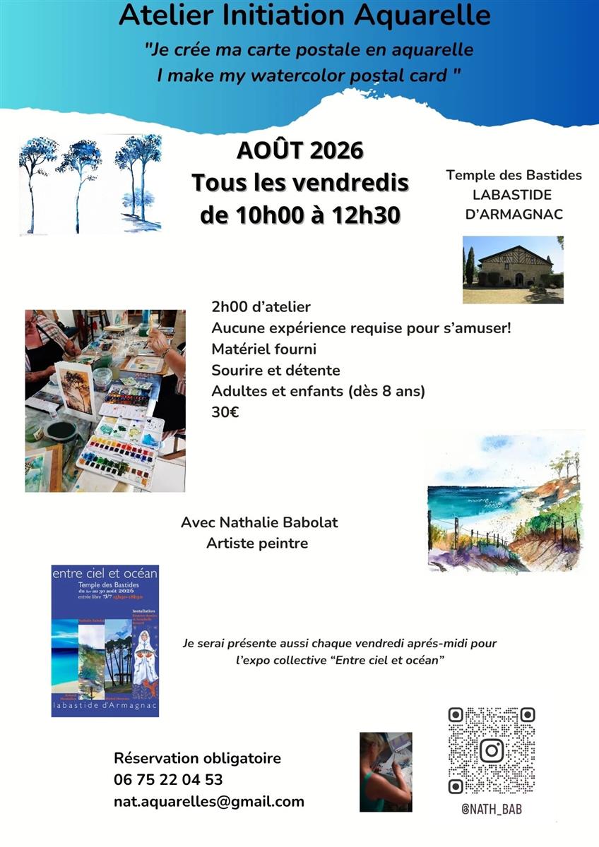 Atelier initiation Aquarelle