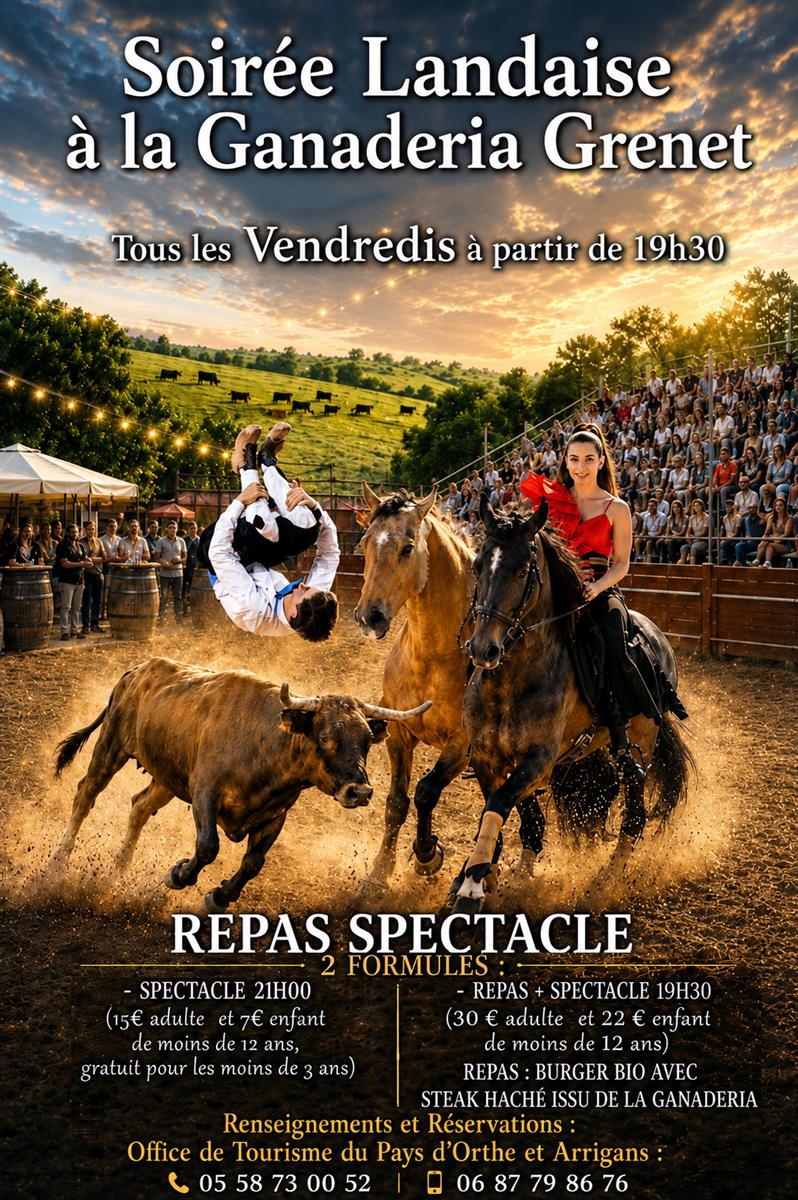 Soirée landaise à la Ganaderia Grenet