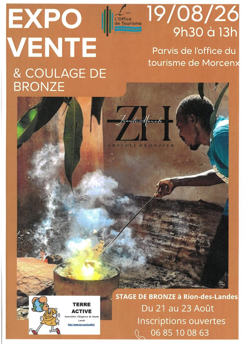 Zoundi Hamado, artiste bronzier, Démonstration