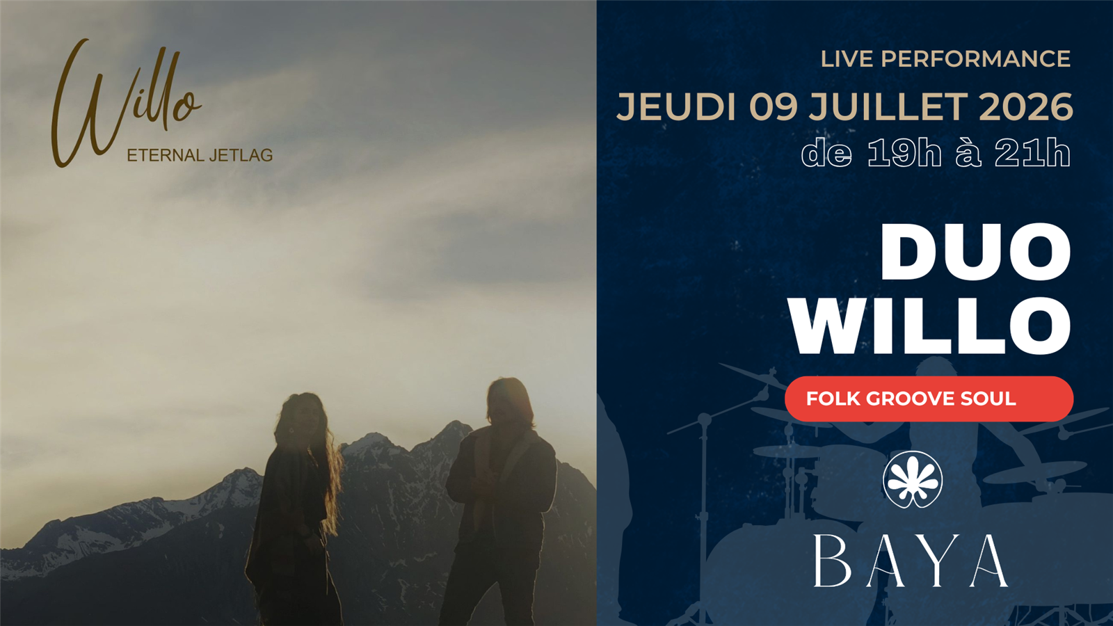 Concert Duo Willo - Baya Hôtel Capbreton