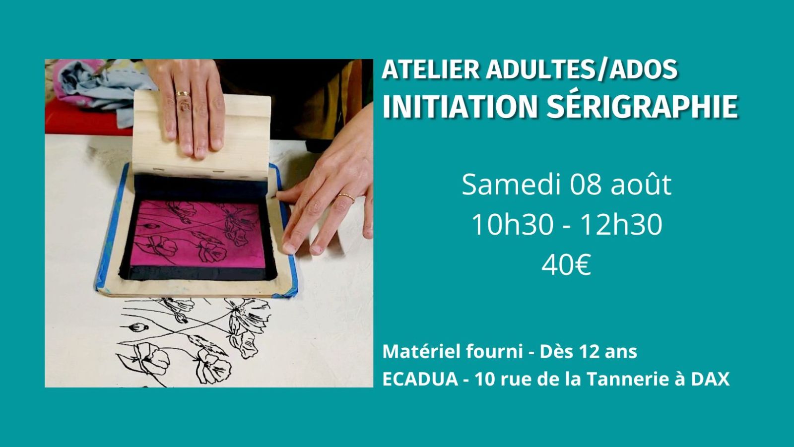 Atelier d'initiation à la sérigraphie / Adulte ...