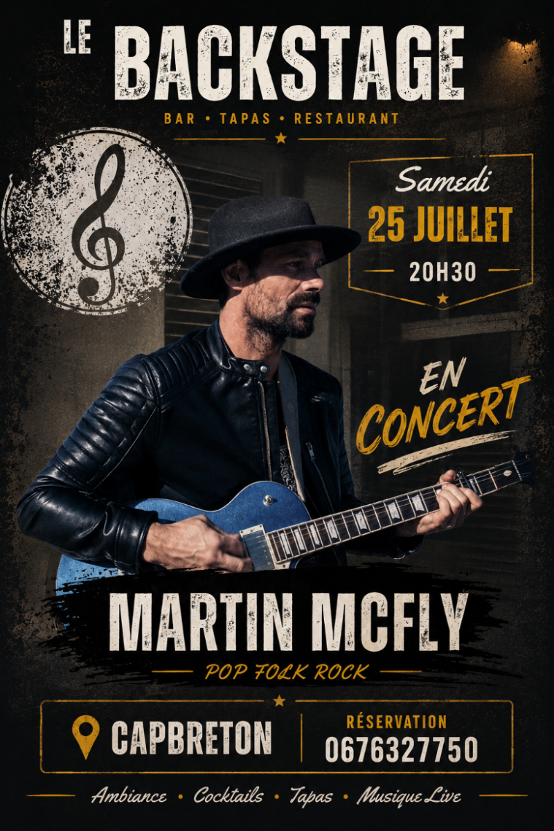 Concert Martin McFLY au Backstage