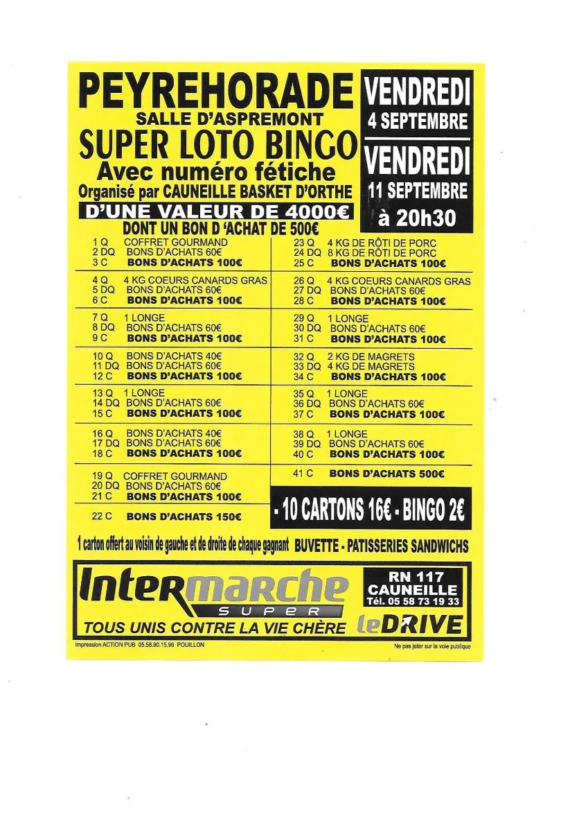 LOTO BINGO 20 h 30 av ...
