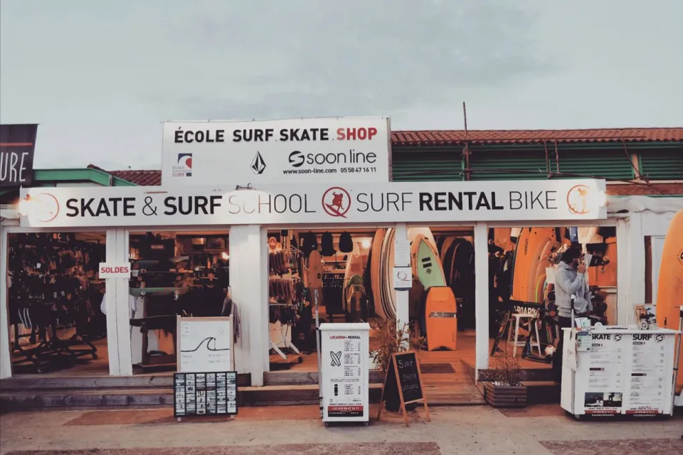 Surf Shop Moliets Soonline Skate Surf school