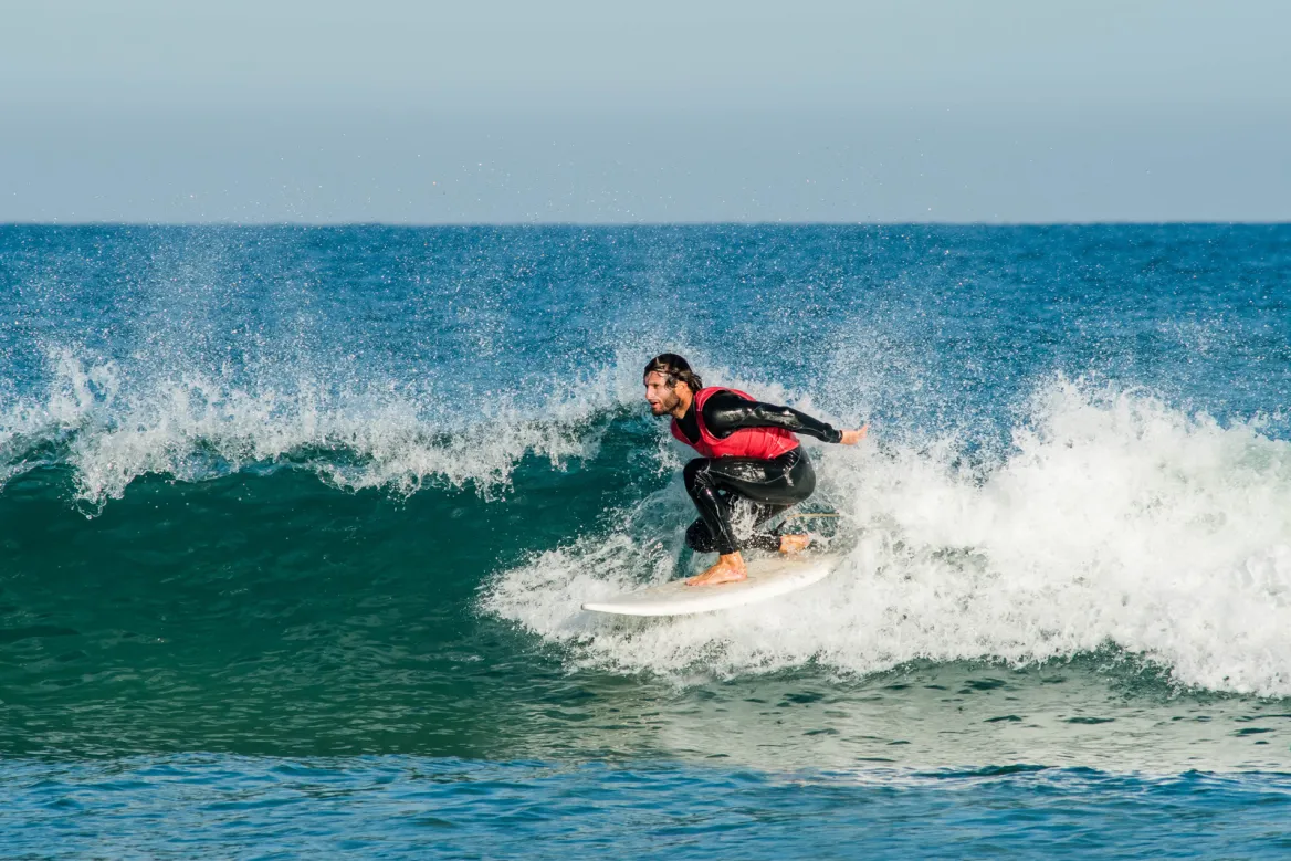 Landes beach surfing
