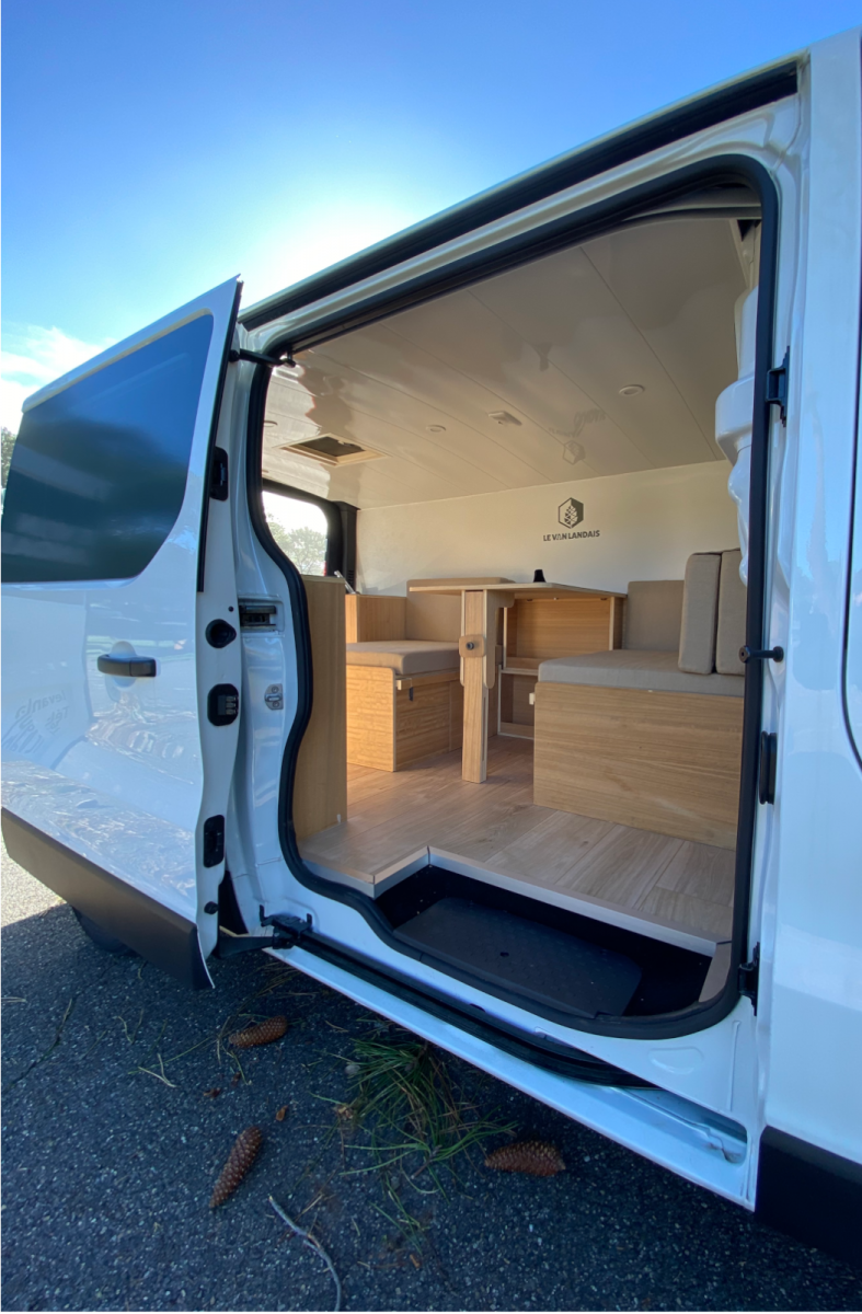 Open door converted van