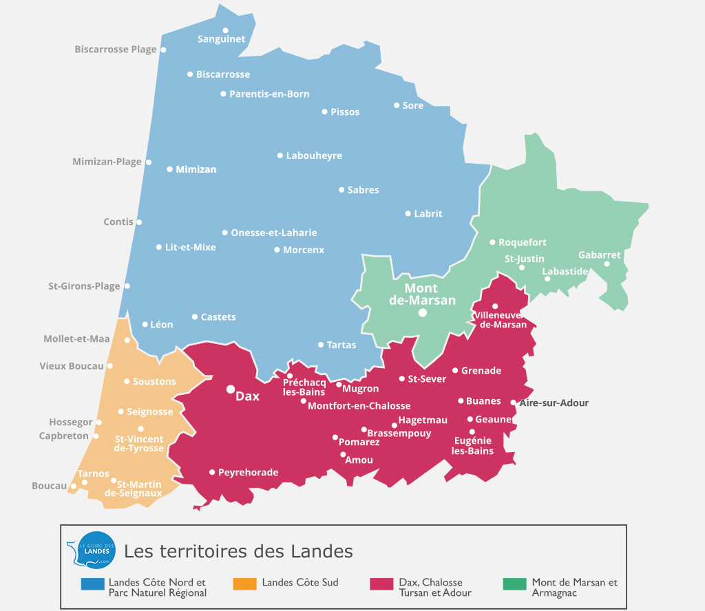 Dax Chalosse Tursan Adour Map
