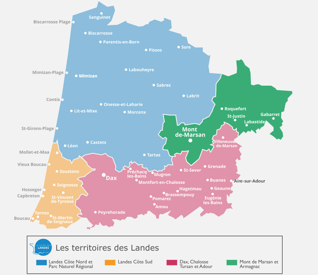 Map of Mont de Marsan Armagnac